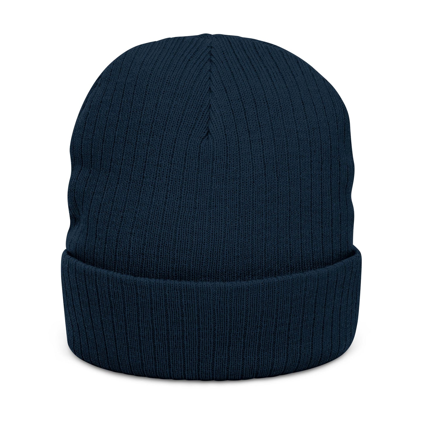 Embroidered Ribbed Beanie — MW Logo Knit Hat