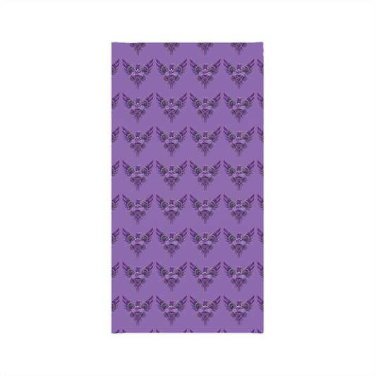 Purple Floral Skull Neck Gaiter — Lightweight Bandana Face Covering