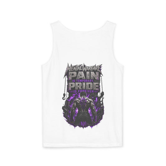 Mental Warfare Graphic Tank Top — "Pain Is Temporary, Pride Is Forever" Athletic Muscle Tee