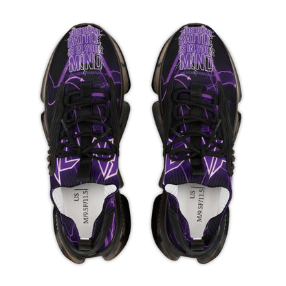 MentalWarfare Men’s Runners — Signature Purple Lightning Graphic Design