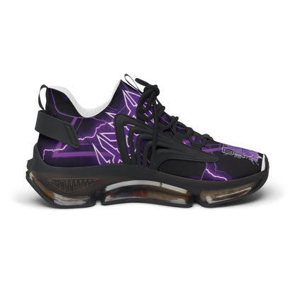 WOMEN'S Mesh Sneakers â€” Purple Lightning Graphic "Greatness Begins In The Mind"