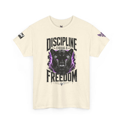Discipline Equals Freedom Panther Tee — "Every Crack Lets the Light Out" Motivational Graphic T-Shirt