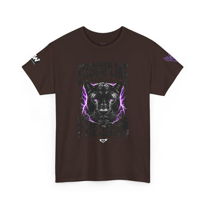 Discipline Equals Freedom Panther Tee — "Every Crack Lets the Light Out" Motivational Graphic T-Shirt