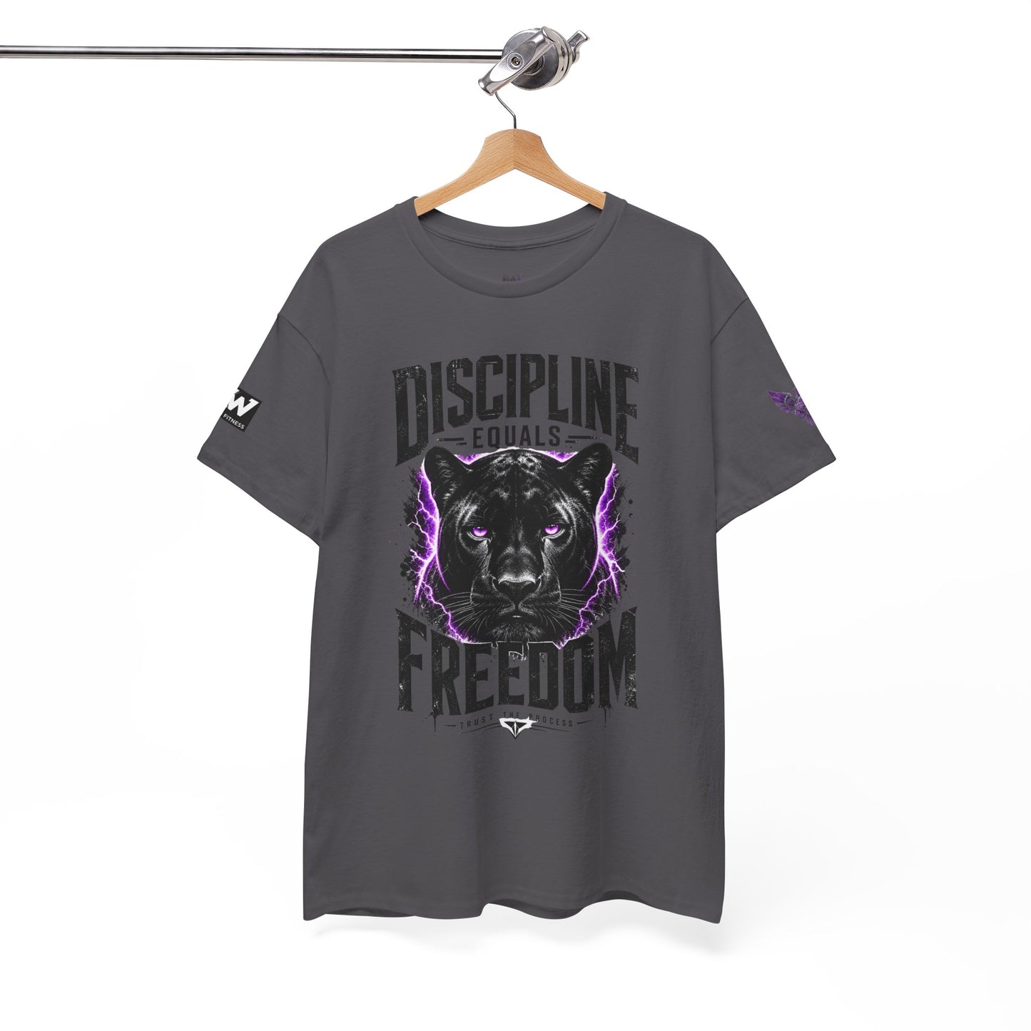 Discipline Equals Freedom Panther Tee — "Every Crack Lets the Light Out" Motivational Graphic T-Shirt