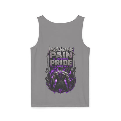 Mental Warfare Graphic Tank Top — "Pain Is Temporary, Pride Is Forever" Athletic Muscle Tee