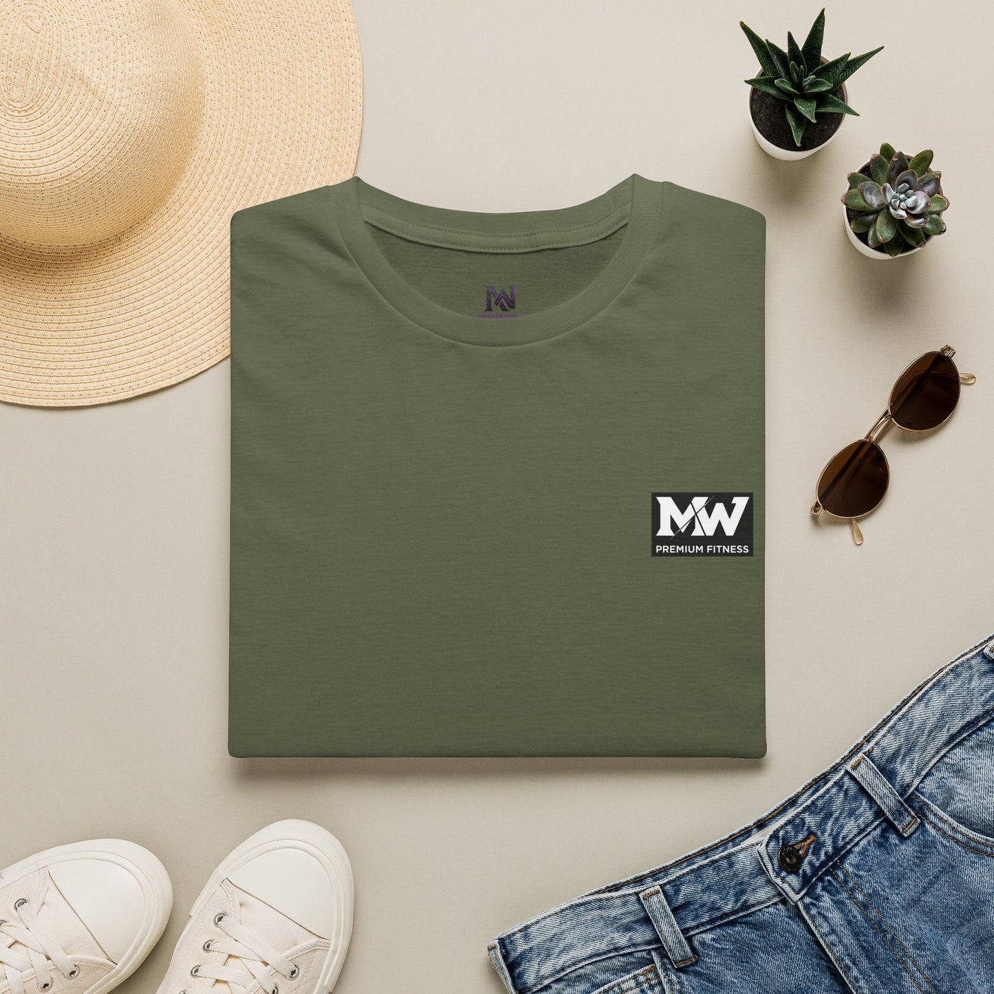 MW Minimal Logo T-Shirt — Small Chest Patch Graphic Tee