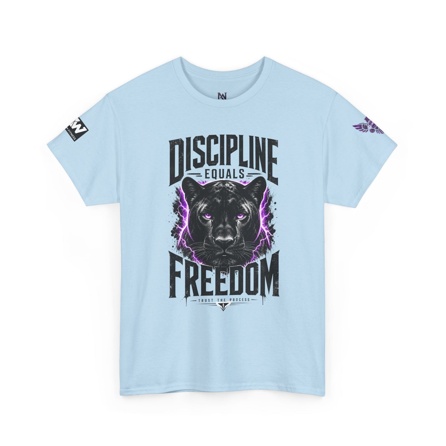 Discipline Equals Freedom Panther Tee — "Every Crack Lets the Light Out" Motivational Graphic T-Shirt