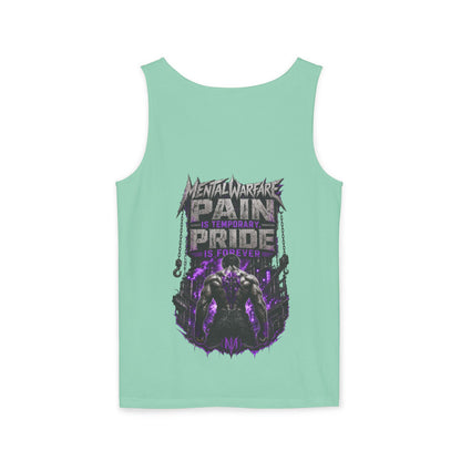Mental Warfare Graphic Tank Top — "Pain Is Temporary, Pride Is Forever" Athletic Muscle Tee
