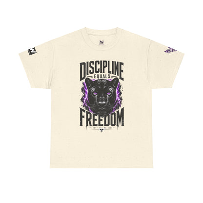 Discipline Equals Freedom Panther Tee — "Every Crack Lets the Light Out" Motivational Graphic T-Shirt