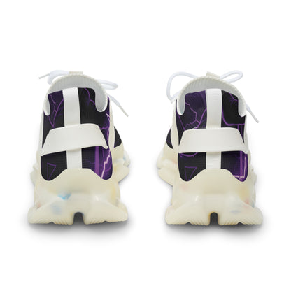 MentalWarfare Men’s Runners — Signature Purple Lightning Graphic Design