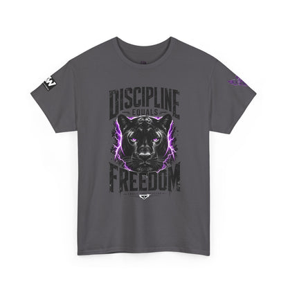Discipline Equals Freedom Panther Tee — "Every Crack Lets the Light Out" Motivational Graphic T-Shirt