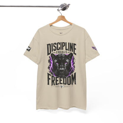 Discipline Equals Freedom Panther Tee — "Every Crack Lets the Light Out" Motivational Graphic T-Shirt