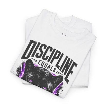 Discipline Equals Freedom Panther Tee — "Every Crack Lets the Light Out" Motivational Graphic T-Shirt