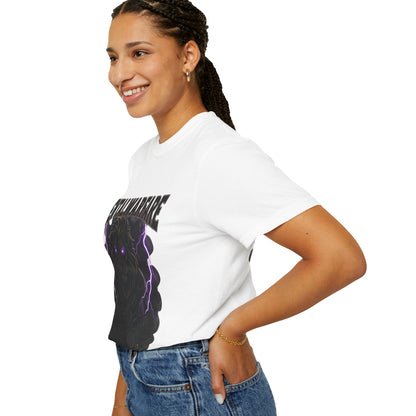 Mental Warfare T-Shirt — Lion Graphic with “The Battlefield Is In Your Mind. Conquer It.” Back