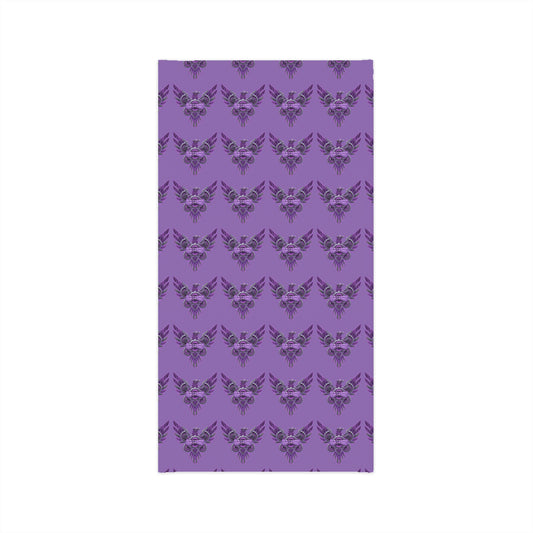 Purple Floral Skull Neck Gaiter â€” Lightweight Bandana Face Covering