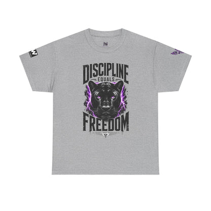 Discipline Equals Freedom Panther Tee — "Every Crack Lets the Light Out" Motivational Graphic T-Shirt