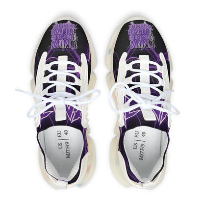 WOMEN'S Mesh Sneakers â€” Purple Lightning Graphic "Greatness Begins In The Mind"