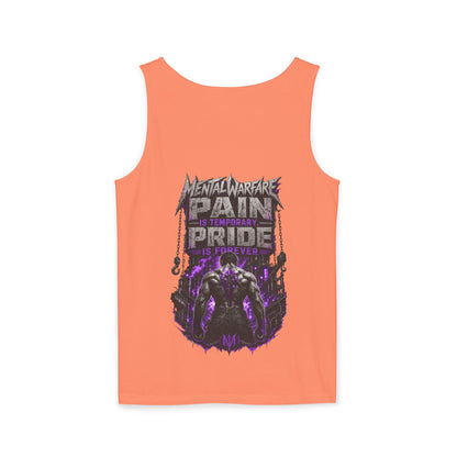 Mental Warfare Graphic Tank Top — "Pain Is Temporary, Pride Is Forever" Athletic Muscle Tee