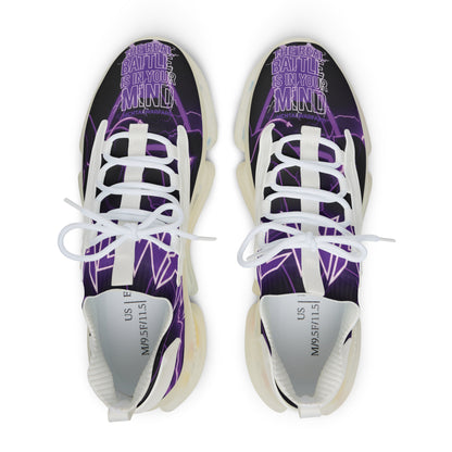 MentalWarfare Men’s Runners — Signature Purple Lightning Graphic Design