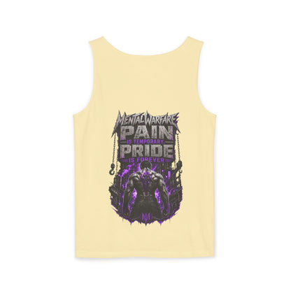 Mental Warfare Graphic Tank Top — "Pain Is Temporary, Pride Is Forever" Athletic Muscle Tee