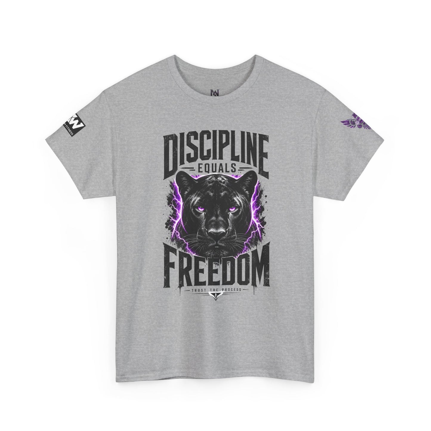 Discipline Equals Freedom Panther Tee — "Every Crack Lets the Light Out" Motivational Graphic T-Shirt
