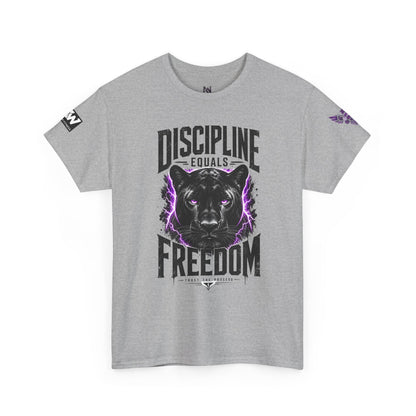 Discipline Equals Freedom Panther Tee — "Every Crack Lets the Light Out" Motivational Graphic T-Shirt