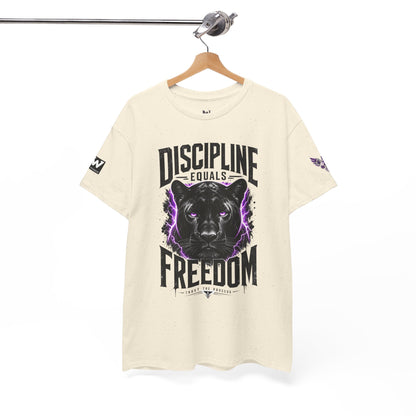Discipline Equals Freedom Panther Tee — "Every Crack Lets the Light Out" Motivational Graphic T-Shirt