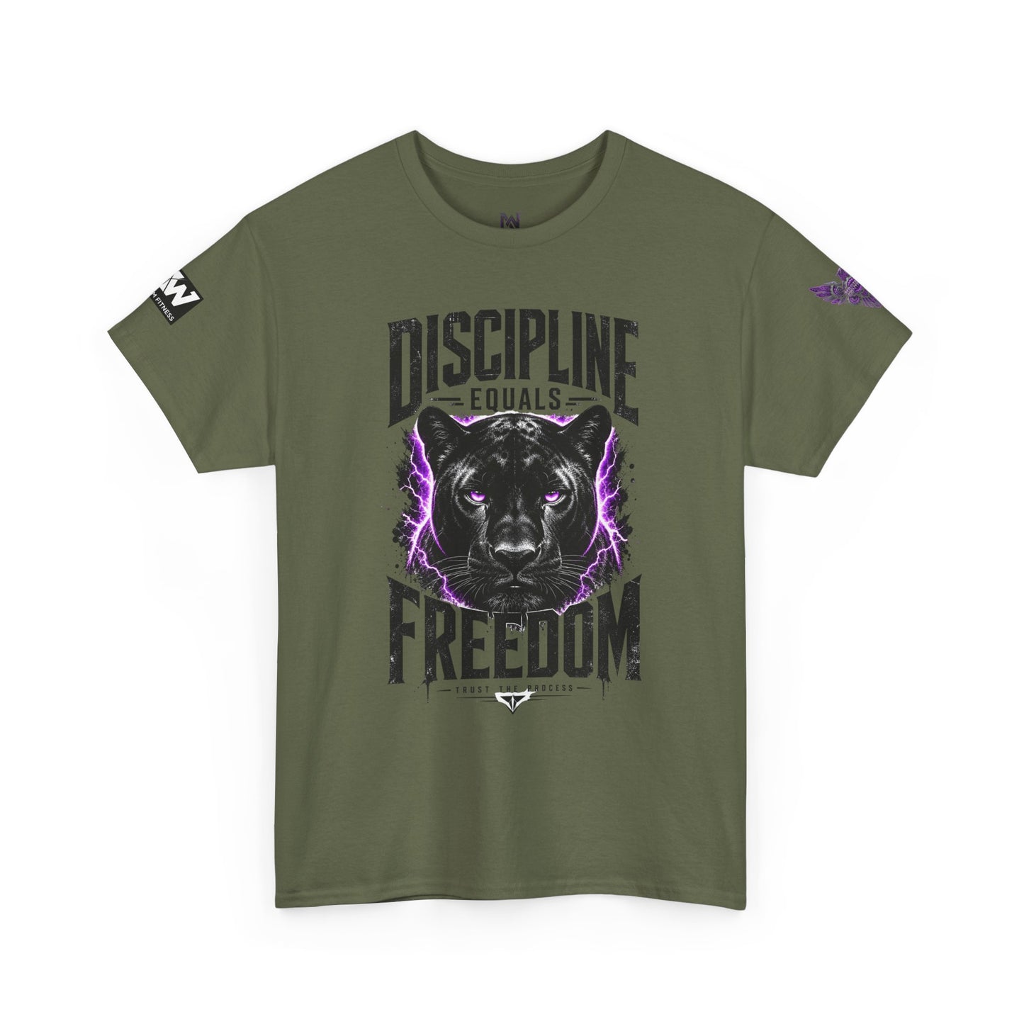 Discipline Equals Freedom Panther Tee — "Every Crack Lets the Light Out" Motivational Graphic T-Shirt