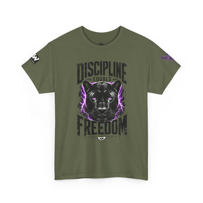 Discipline Equals Freedom Panther Tee — "Every Crack Lets the Light Out" Motivational Graphic T-Shirt