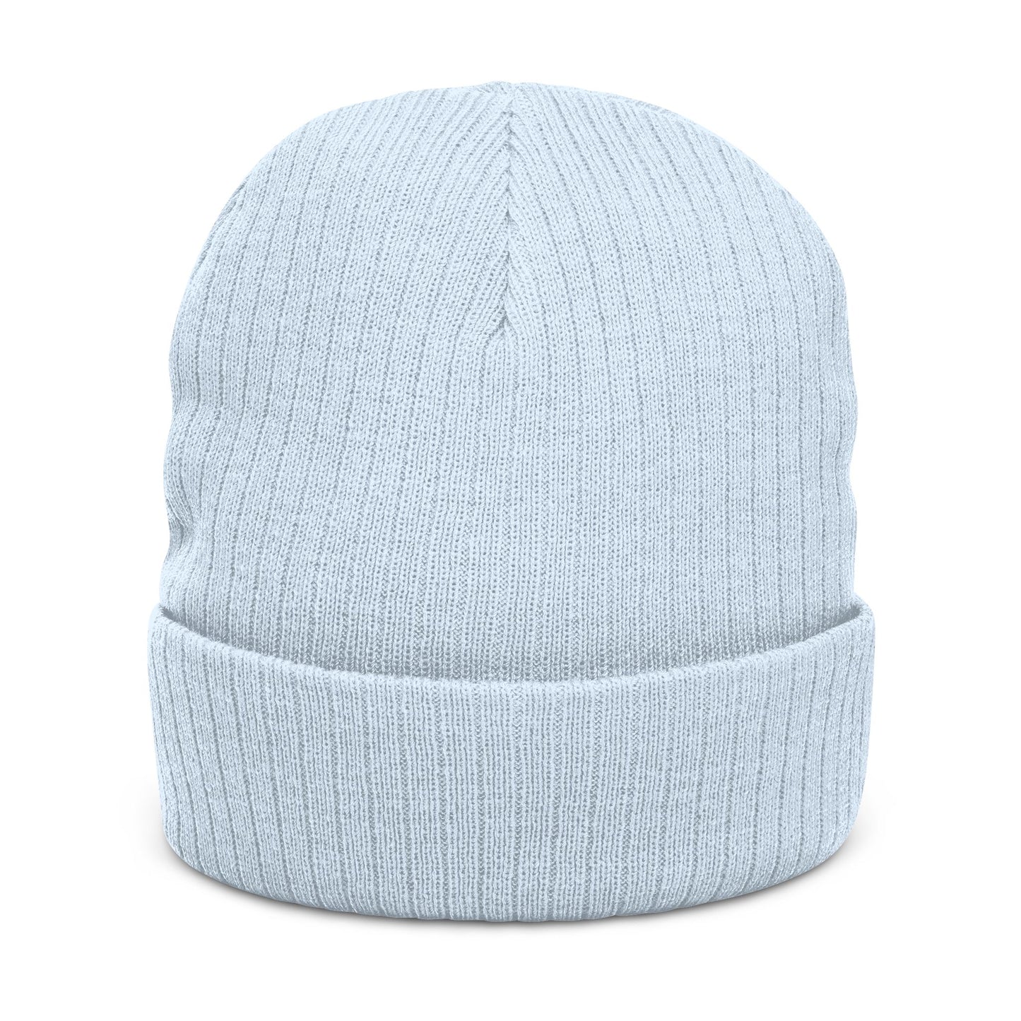 Embroidered Ribbed Beanie — MW Logo Knit Hat