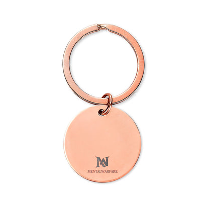 MentalWarfare Engravable Stainless Steel Round Keychain