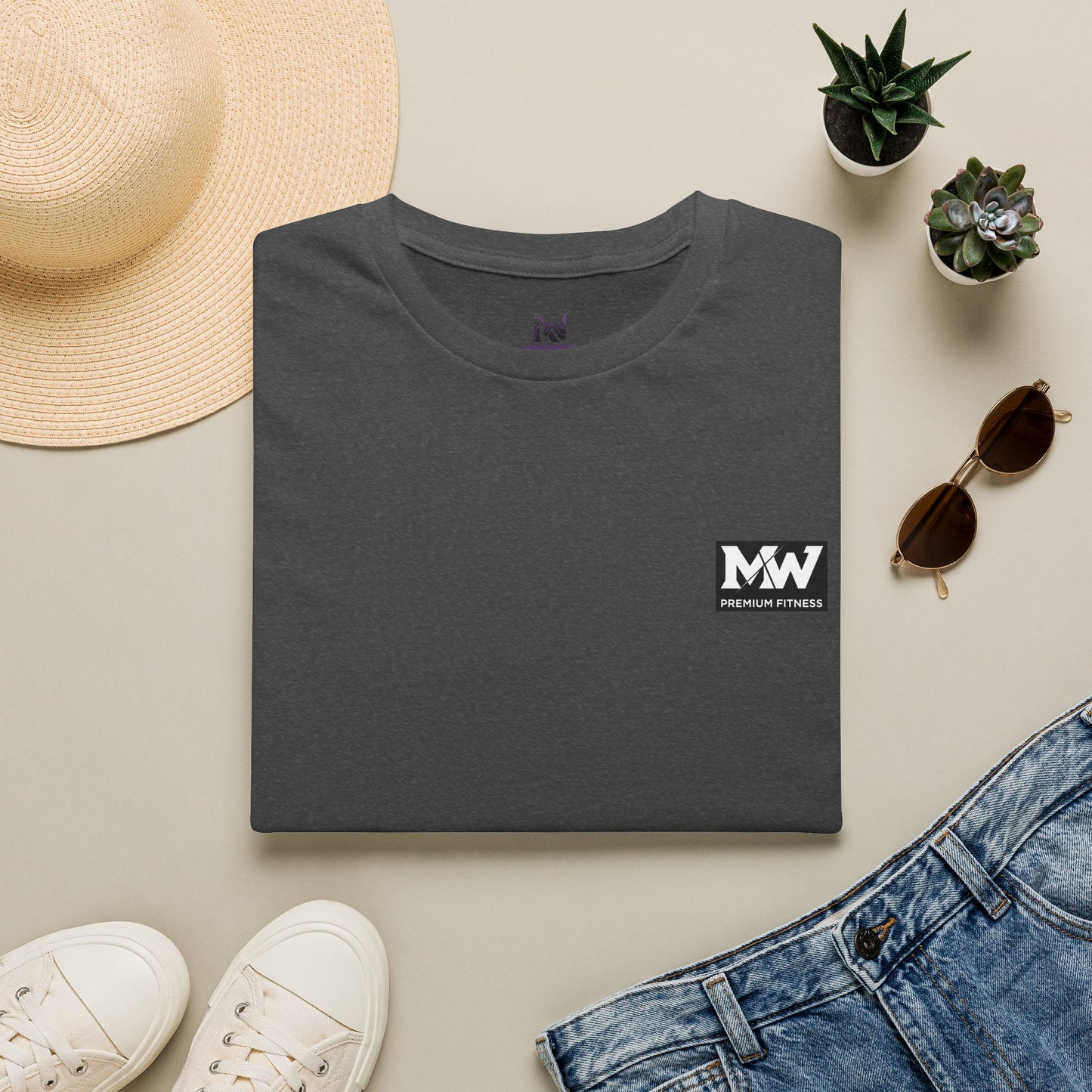 MW Minimal Logo T-Shirt — Small Chest Patch Graphic Tee