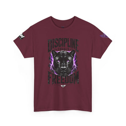 Discipline Equals Freedom Panther Tee — "Every Crack Lets the Light Out" Motivational Graphic T-Shirt