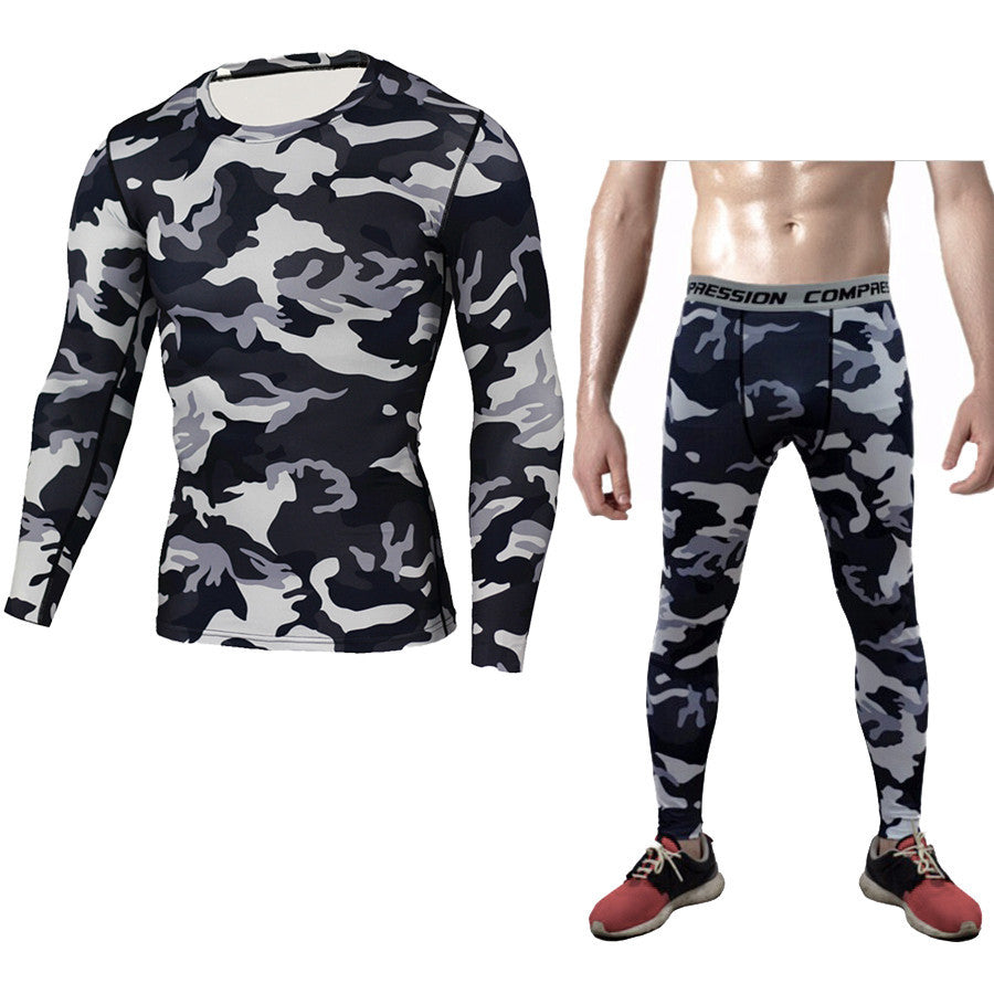 Camouflage Compression Baselayer Set For Men