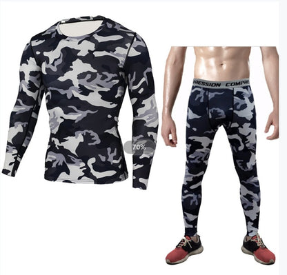 Camouflage Compression Baselayer Set For Men