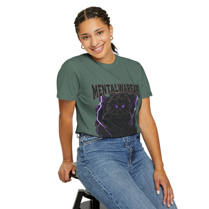 Mental Warfare T-Shirt — Lion Graphic with “The Battlefield Is In Your Mind. Conquer It.” Back