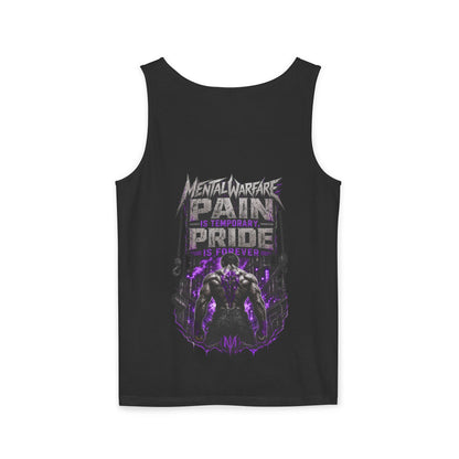 Mental Warfare Graphic Tank Top — "Pain Is Temporary, Pride Is Forever" Athletic Muscle Tee