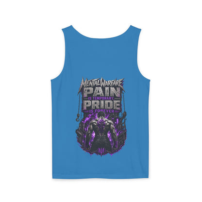 Mental Warfare Graphic Tank Top — "Pain Is Temporary, Pride Is Forever" Athletic Muscle Tee