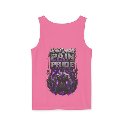 Mental Warfare Graphic Tank Top — "Pain Is Temporary, Pride Is Forever" Athletic Muscle Tee
