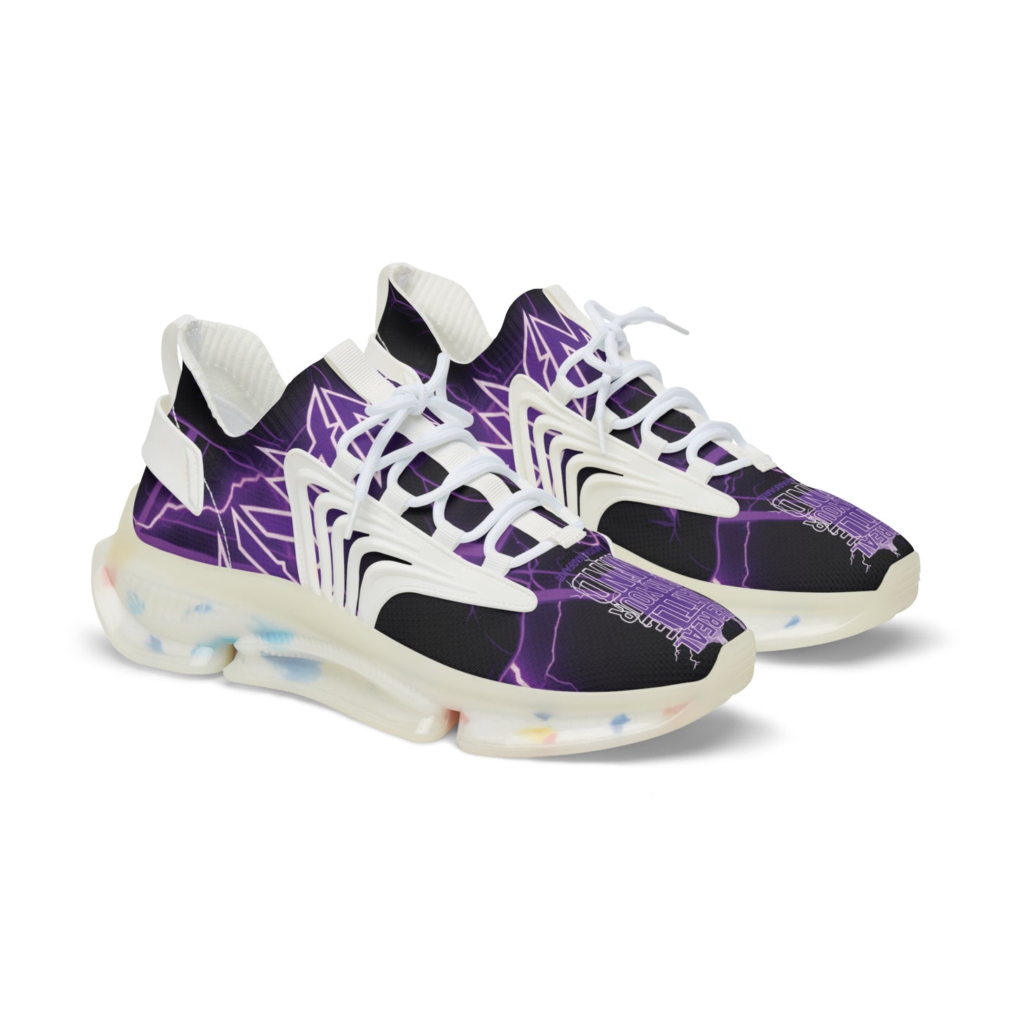 MentalWarfare Runners — Signature Purple Lightning Graphic Design
