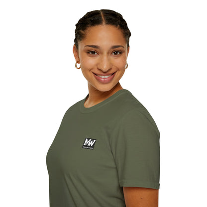 MW Minimal Logo T-Shirt — Small Chest Patch Graphic Tee
