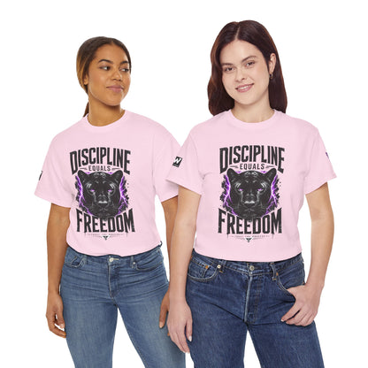 Discipline Equals Freedom Panther Tee — "Every Crack Lets the Light Out" Motivational Graphic T-Shirt