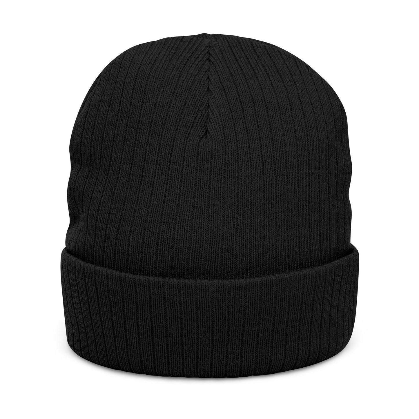 Embroidered Ribbed Beanie — MW Logo Knit Hat
