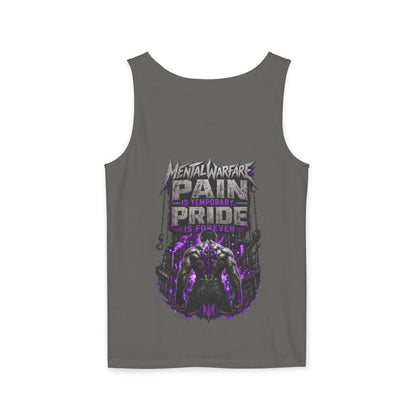 Mental Warfare Graphic Tank Top — "Pain Is Temporary, Pride Is Forever" Athletic Muscle Tee