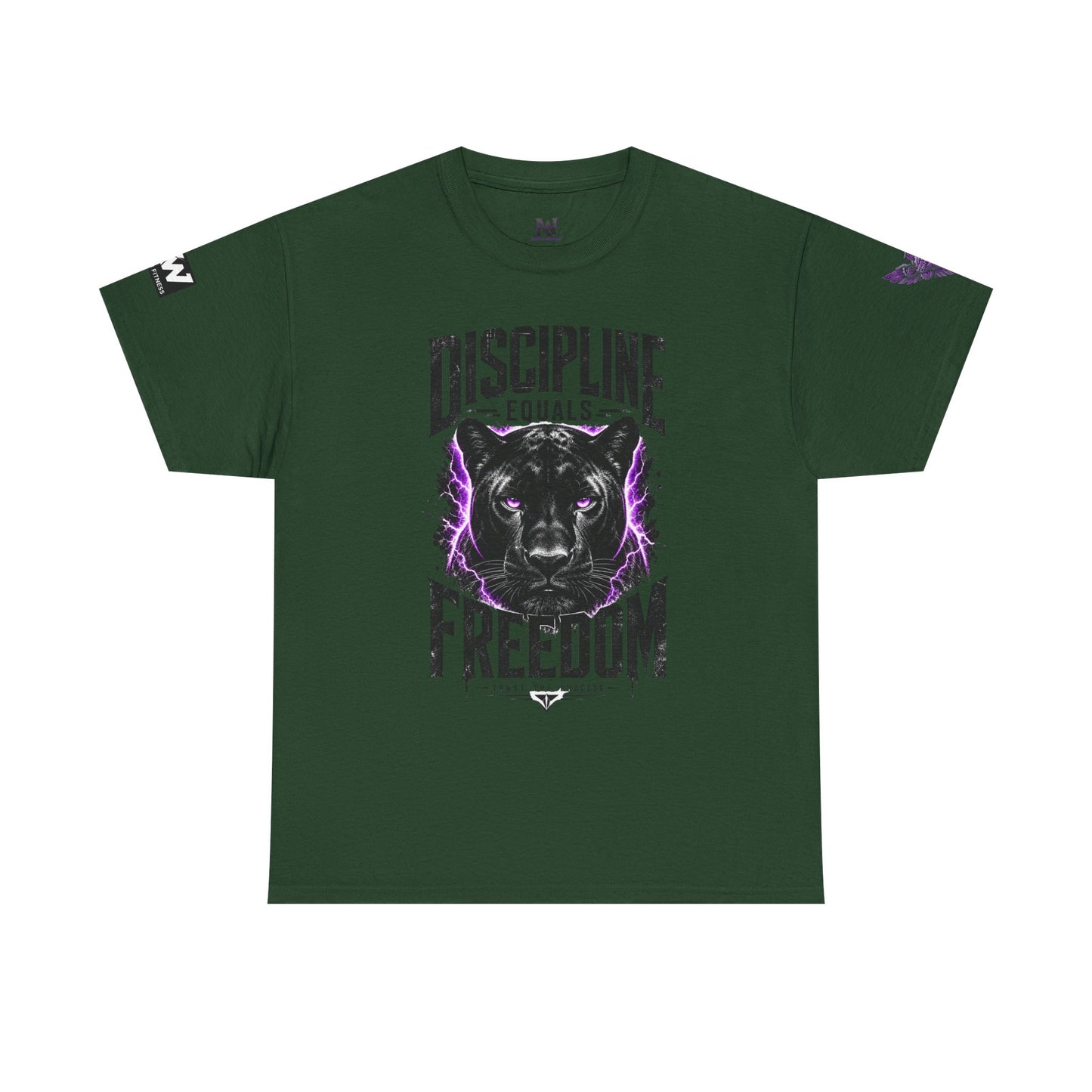 Discipline Equals Freedom Panther Tee — "Every Crack Lets the Light Out" Motivational Graphic T-Shirt