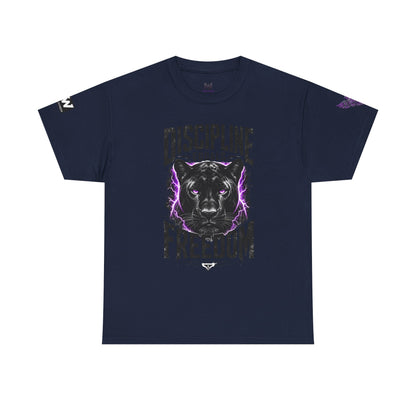 Discipline Equals Freedom Panther Tee — "Every Crack Lets the Light Out" Motivational Graphic T-Shirt