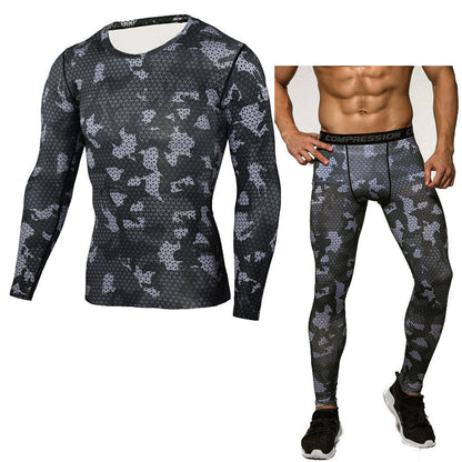 Camouflage Compression Baselayer Set For Men