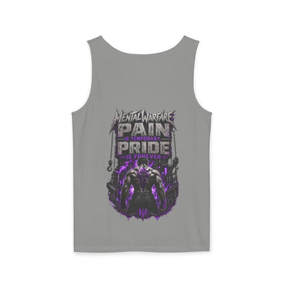Mental Warfare Graphic Tank Top — "Pain Is Temporary, Pride Is Forever" Athletic Muscle Tee