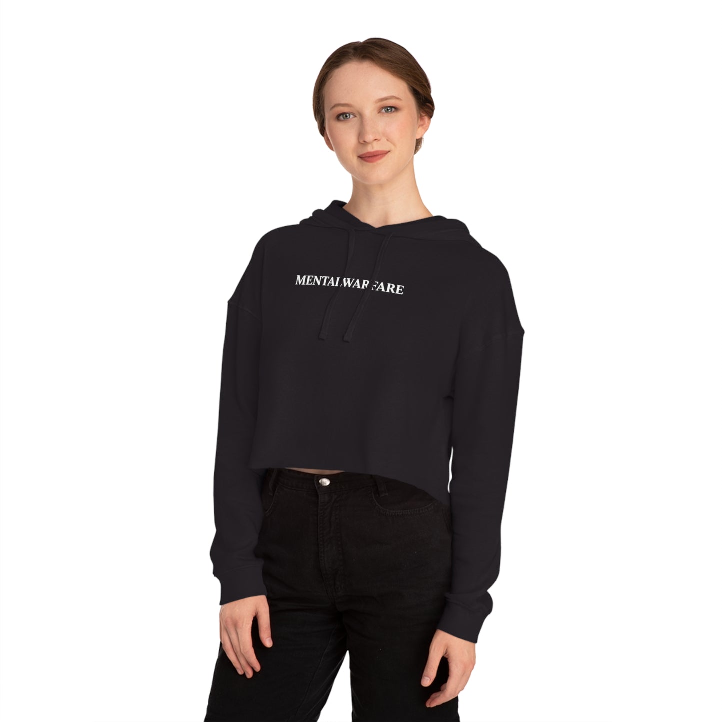 Girly But Gritty Cropped Hoodie â€” Womenâ€™s Cropped Hooded Sweatshirt