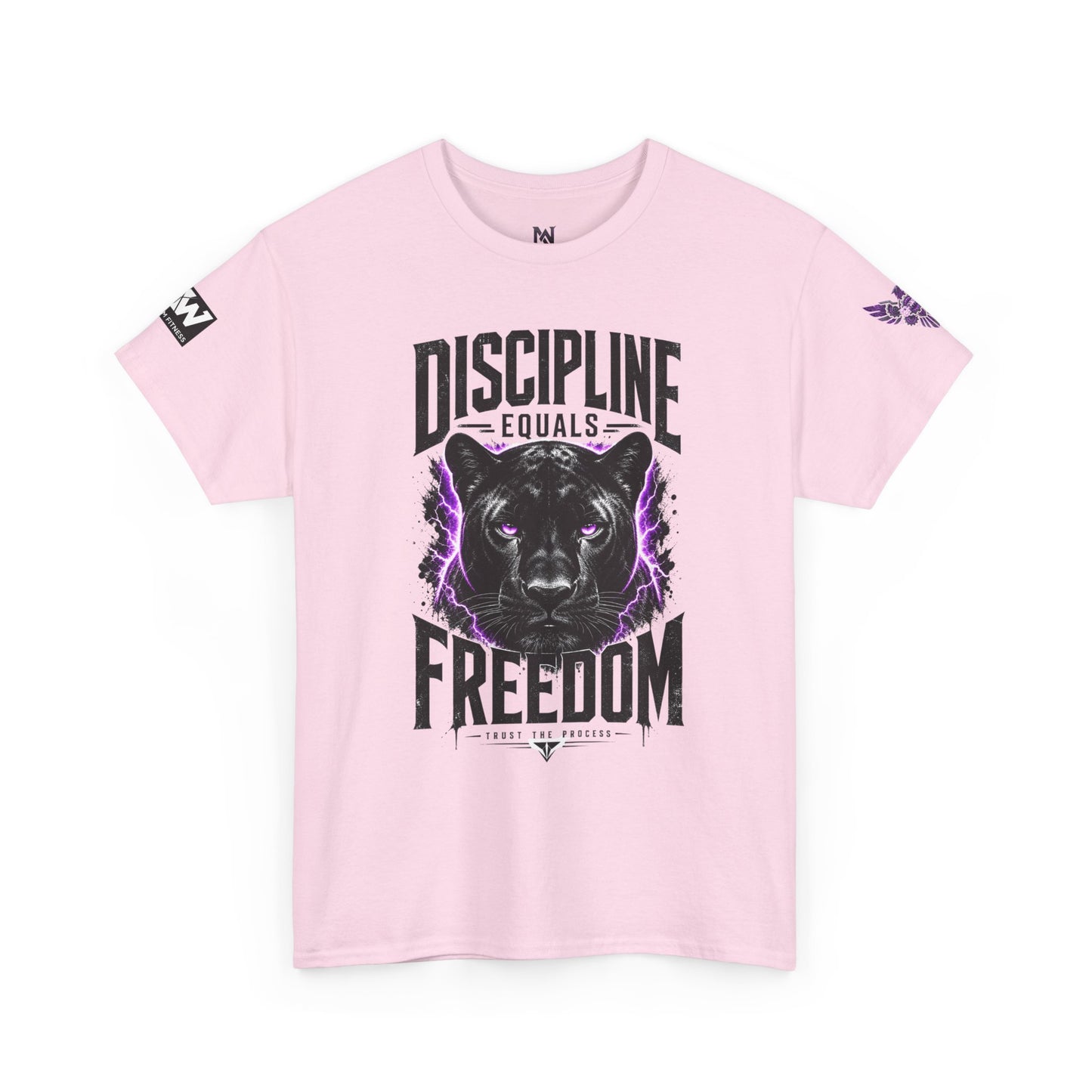 Discipline Equals Freedom Panther Tee — "Every Crack Lets the Light Out" Motivational Graphic T-Shirt
